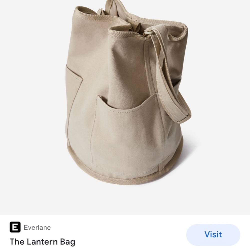 Everlane Lantern Canvas Bucket Bag